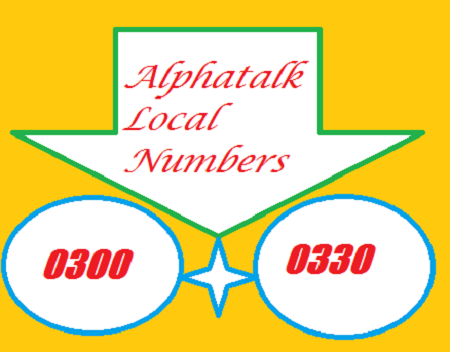 Alphatalk Local Numbers, 0330 numbers, 0300 numbers